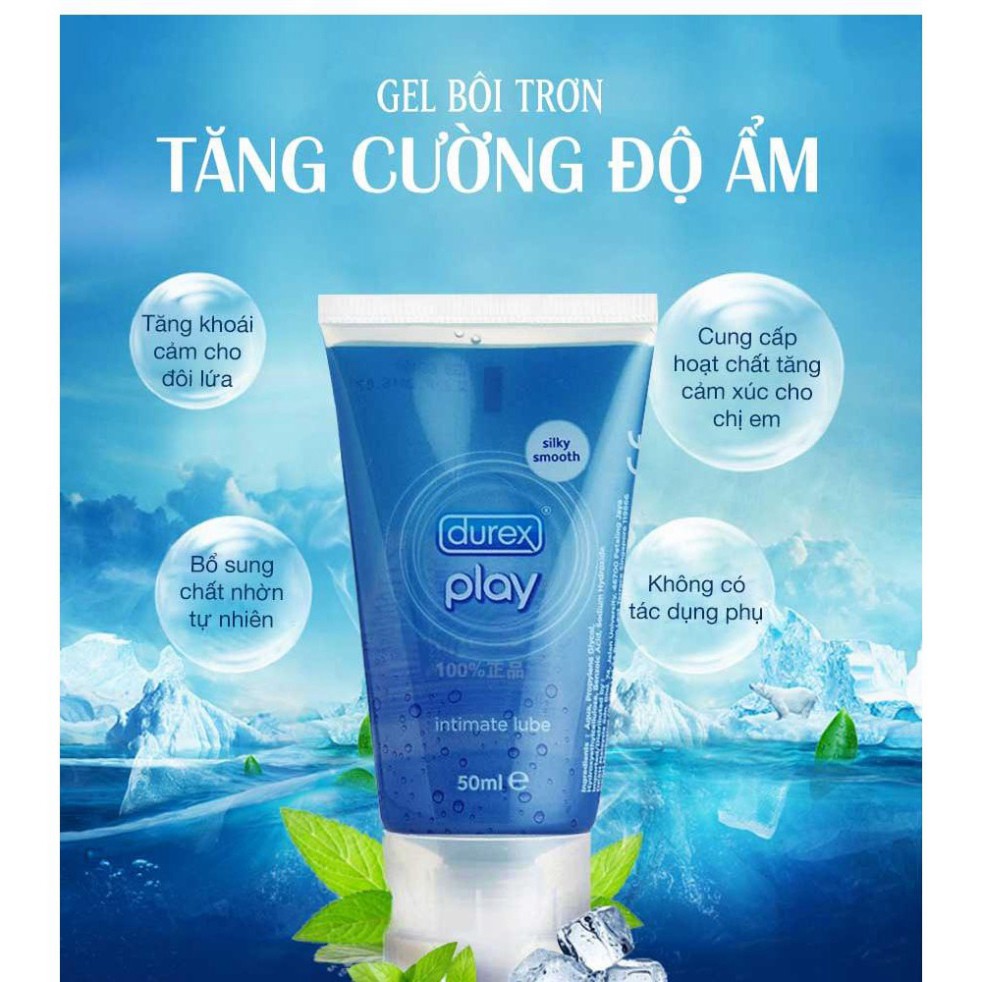 GEL BÔI TRƠN DUREX PLAY , TUÝP 50ML - Gel Bôi Trơn CÔ BÉ, Tăng Độ Ẩm Tự Nhiên, Phù Hợp Cả Nam Và nữ