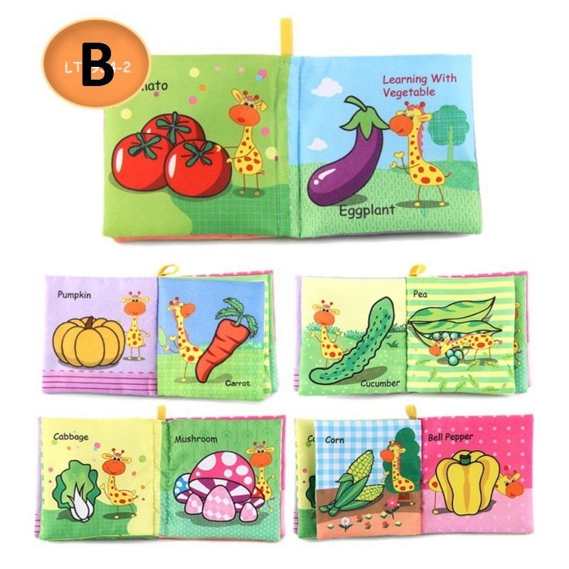 Đồ chơi sách vải tiếng Anh chủ đề động vật vui nhộn cho bé