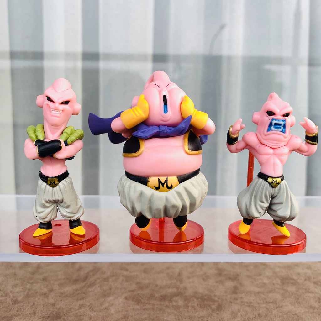 Set 6 Mô Hình Dragon Ball Nhân Vật Songoku Super Saiyan và Ma Bư Majin Buu Chibi