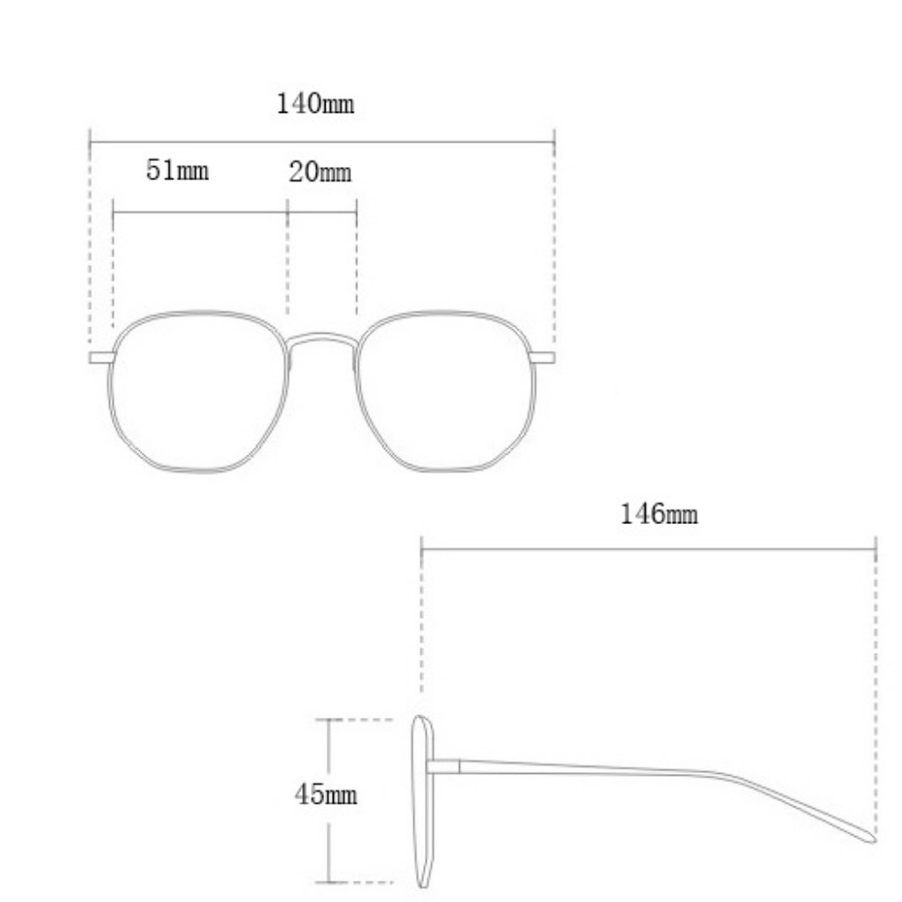 Mắt kính nửa viền Clubmaster dáng tròn kính chống ánh sáng xanh ELIOT kiểu dáng thời trang có thể thay tròng cận