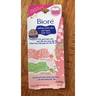 Miếng Dán Mũi Lột Mụn Mùi Hương Biore Hộp 4 Miếng