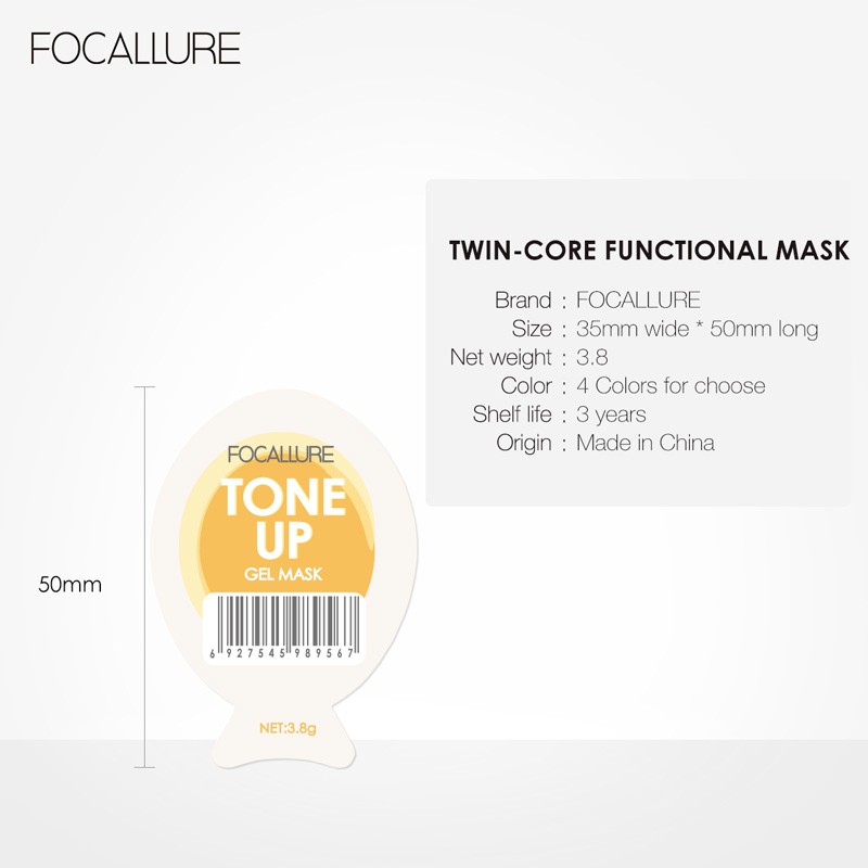 FOCALLURE Small Egg Mask Moisturizing Firming And Brightening Apply Mud Mask Masker PerbaikanMặt nạ dưỡng ẩm và dưỡng ẩm techo