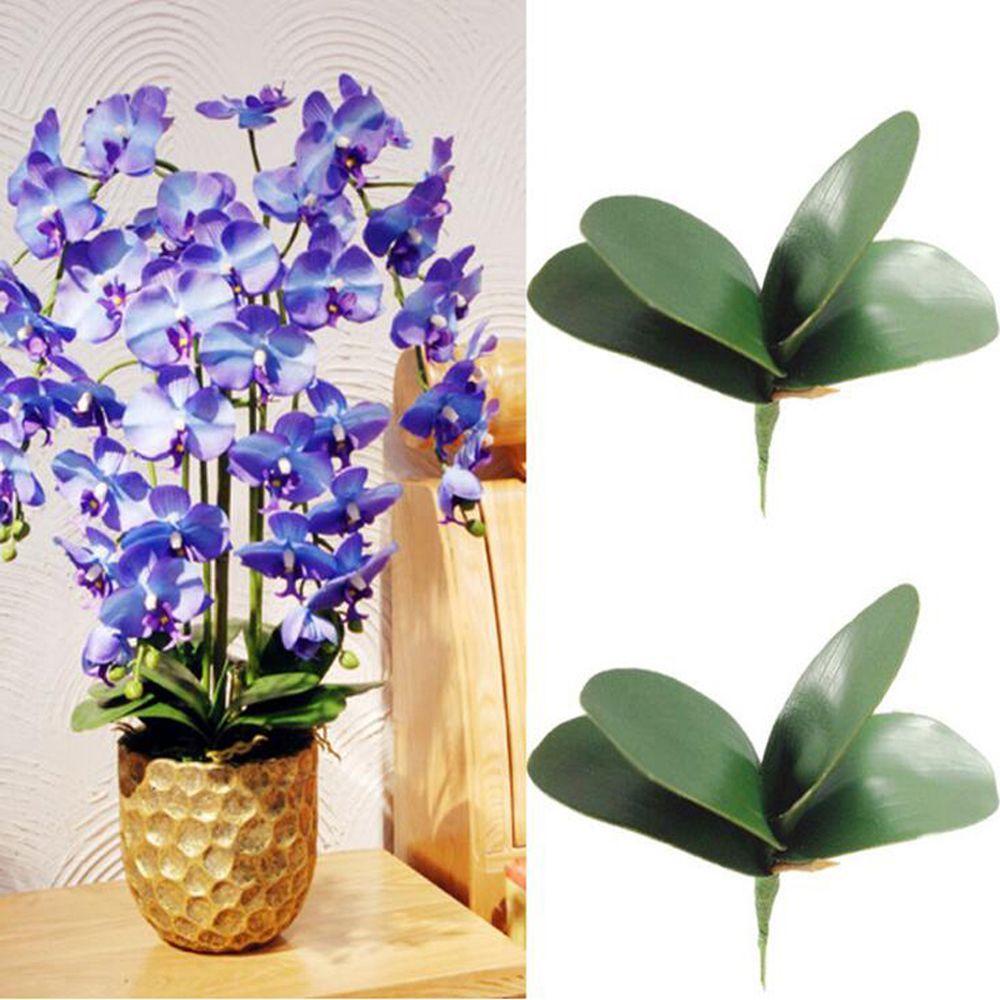 MIQUEL 1 Lá Phong Lan Cánh Bướm Nhựa PU Màu Xanh Lá Dùng Trang Trí