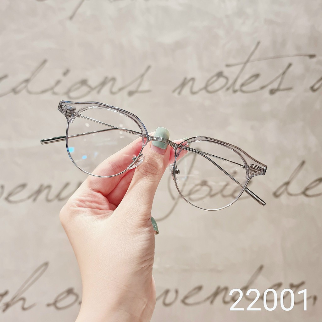 Gọng kính cận nam nữ Lily Eyewear mắt tròn kính kim loại thời trang hàn quốc - 22001 | BigBuy360 - bigbuy360.vn