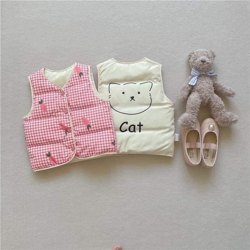 Áo phao Gile SIÊU NHẸ cho bé mặc được 2 MẶT như hình 2in1