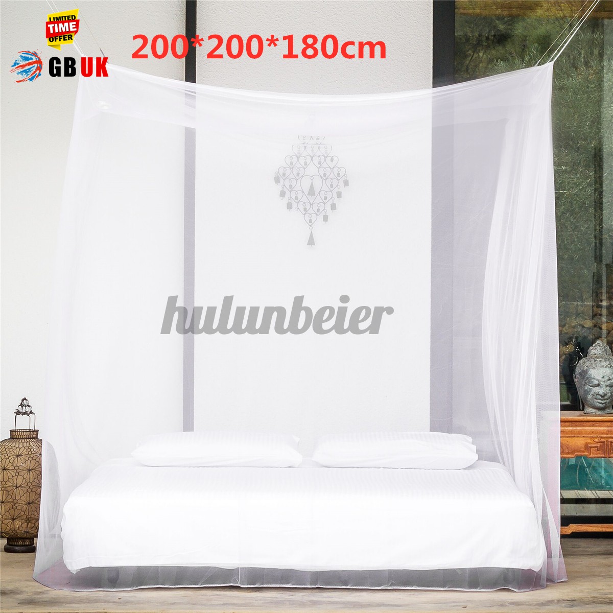 Mùng Lưới Chống Muỗi Kích Thước 200x200 X 180cm