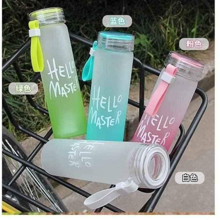 XẢ LỖ Bình nước thủy tinh Hello Master 400ml