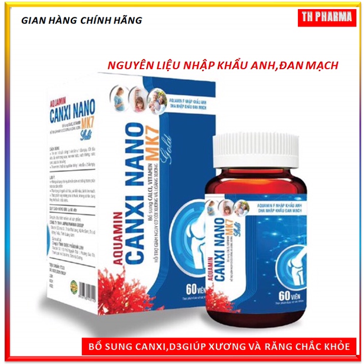 Viên Uống AQUAMIN Canxi NaNo MK7  GOLD , Bổ Sung Aquamin F,Canxi ,D3, giúp Phát triển xương, Chiều cao , còi xương trẻ n