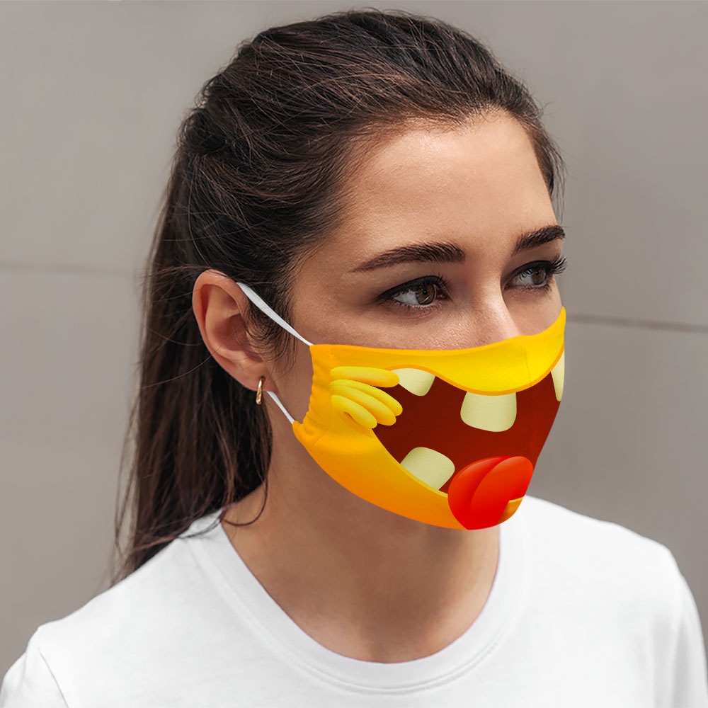 Khẩu trang trẻ em vui nhộn cute thú cưng cho bé đáng yêu Mặt Cảm Xúc EMOJIS CARTWELL dây đeo mềm kháng khuẩn thời trang