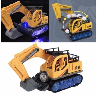 Đồ chơi trẻ em xe cần cẩu ,máy xúc chạy PIN, máy múc bóng có đèn, có nhạc, âm thanh, ánh sáng cho bé