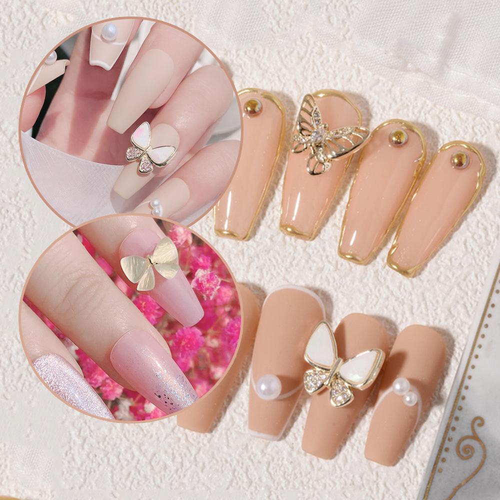 Dây Xích Đính Đá Hình Nơ Trang Trí Móng Tay Nghệ Thuật