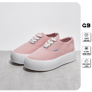 [Mã WABRMH99 giảm 12% đơn 99K]Giày bata nữ giayBOM đế bánh mì cao 4 cm chất liệu vải canvas B1220