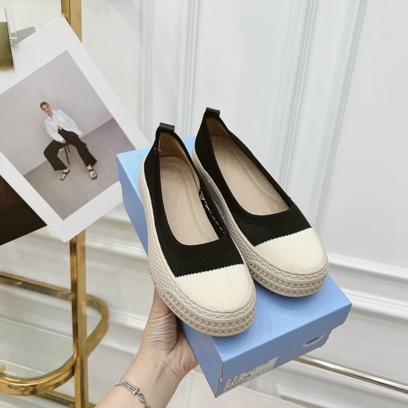Giày slipon đế bánh mì hàng QC có hộp