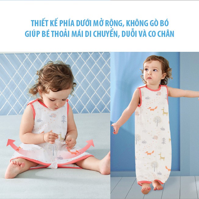 [COTTON 100%] Túi Ngủ Trẻ Em Hè Thu | Túi Ngủ Cho Bé Cotton Sợi Tre Cao Cấp [Video &amp; Ảnh Thật]