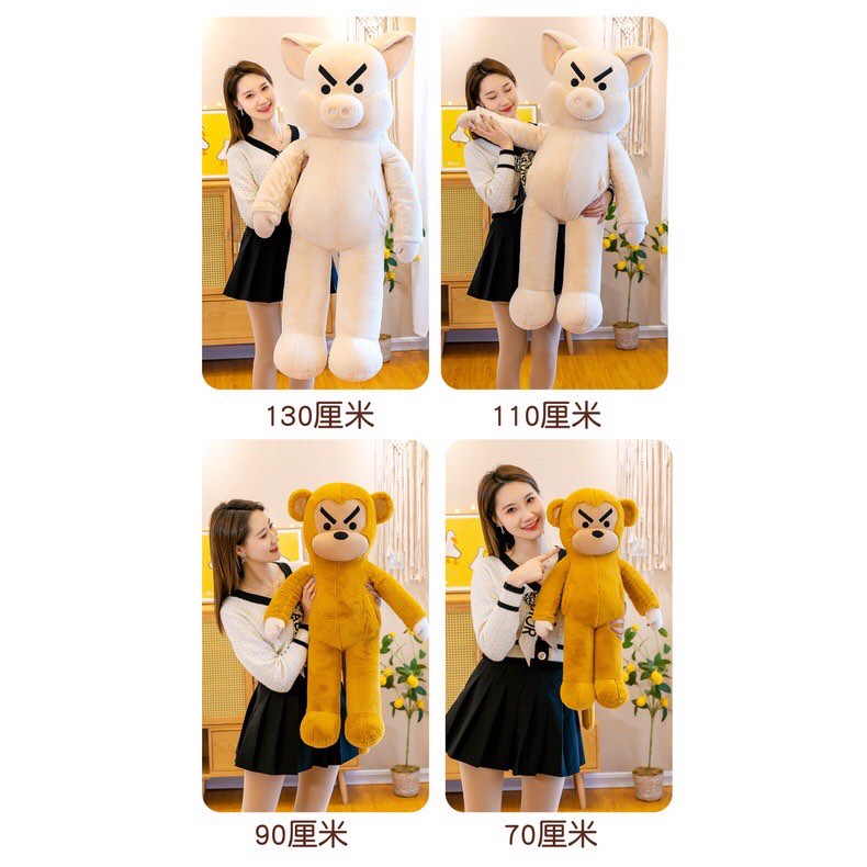 Thú nhồi bông Lợn, Khỉ giận dữ, hàng thú bông cao cấp 2022