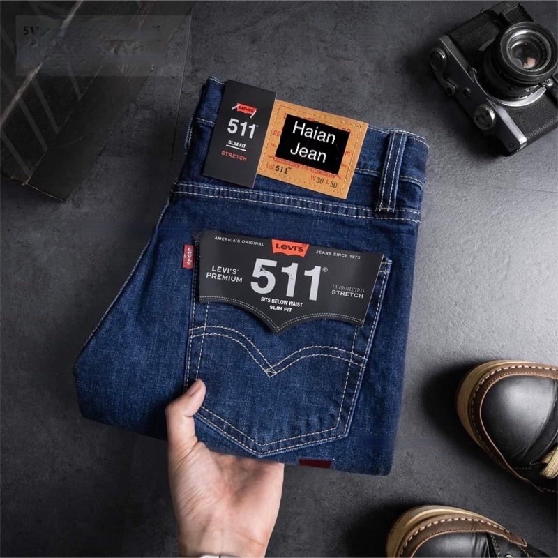 [⚡️Quần jean nam LEVI'S 511 xanh trung - ống đứng - Cambodia xuất dư cực đẹp•