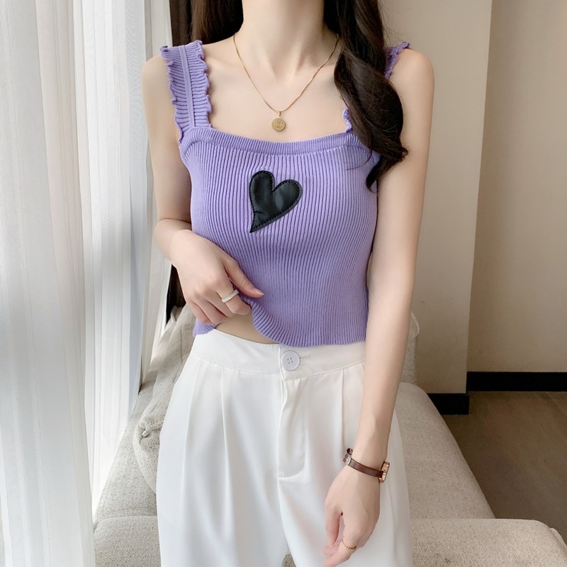 Áo hai dây dệt kim ZHELIHANGFEI thiết kế thời trang/ nấm