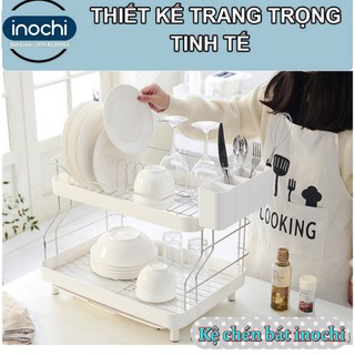 Kệ chén nhựa cao cấp TOKYO INOCHI ,Kệ chén nhựa ,Kệ úp chén bát, Kệ chén 2 tầng inox
