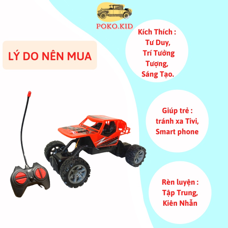 Ô tô Điều Khiển Từ Xa Mini Rc Xe Địa Hình 4 Chiều Giá Rẻ POKO KID