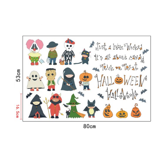 Decal trang trí tường - Happy Halloween Mini vui nhộn