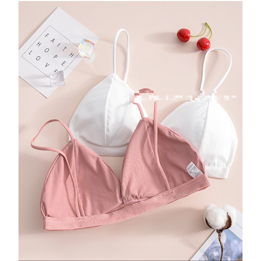 Áo bra nữ vải tăm tre hai dây, thiết kế đơn giản, trẻ trung, dễ phối đồ, phù hợp dưới 55kg (MS 04024) Anna Shop | BigBuy360 - bigbuy360.vn