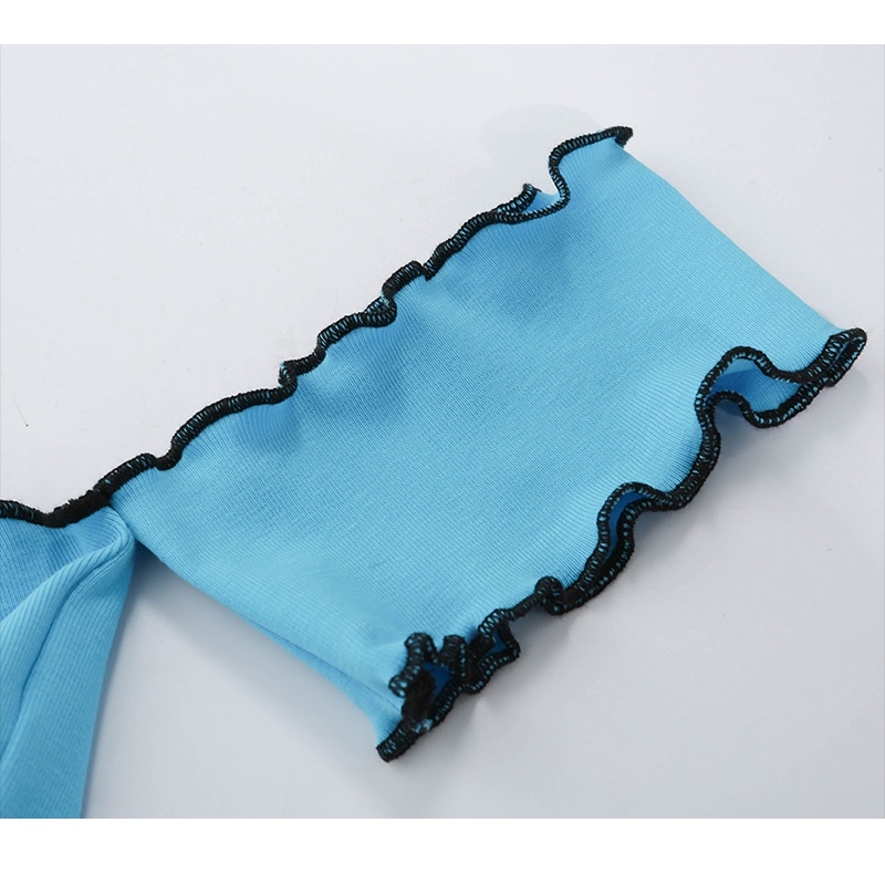 DUNEA Áo Thun Trễ Vai Dáng Ngắn Thiết Kế Quyến Rũ Cho Nữ