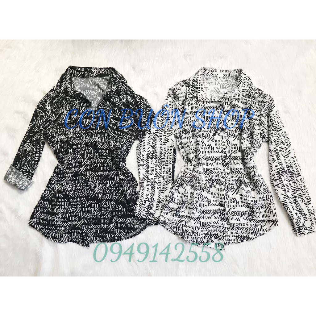 [XẢ KHO] Áo Sơ Mi Nữ [HOT] áo sơ mi chữ - vải lụa không nhăn - nam nữ đều mặc được mã 0031 | BigBuy360 - bigbuy360.vn