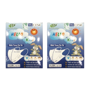 Khẩu trang 3D Hello Kids cho bé (hộp 10 cái)