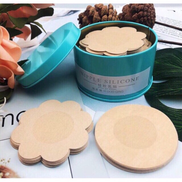 Hộp 30 Đôi Dán Nhũ Hoa Giấy Dùng 1 Lần Sang Chảnh