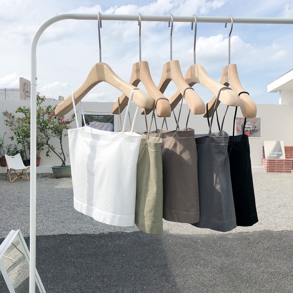 Áo hai dây SUXI màu sắc đơn giản quyến rũ cho nữ