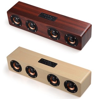 Loa bluetooth soundbar vỏ gỗ retro SADA W801