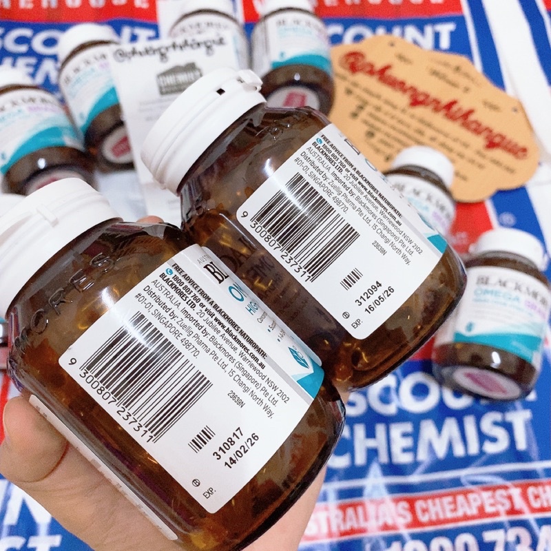 Viên uống Bổ não Blackmores Omega Brain Health 60 viên cho bé từ 1 tuổi trở lên