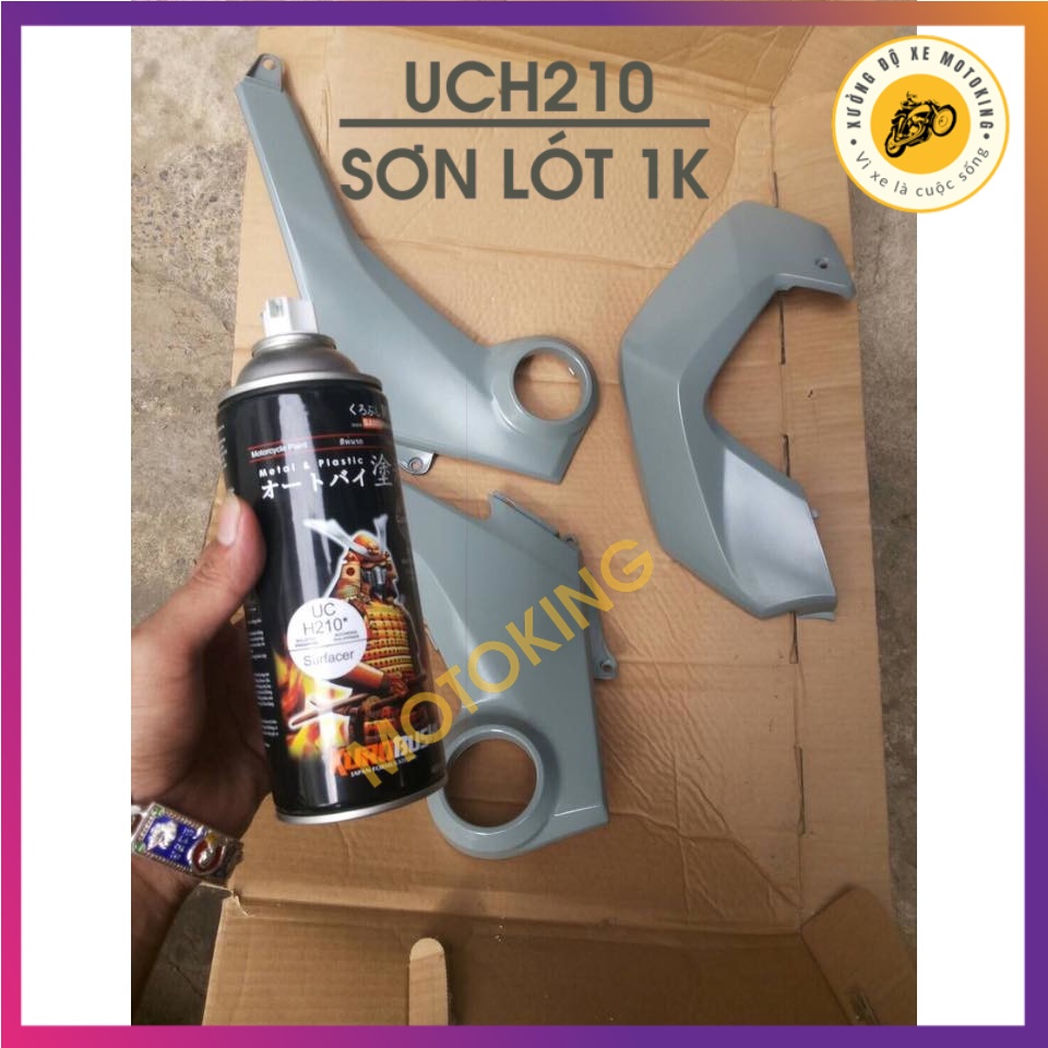 Sơn Samurai sơn Lót Xám - UCH210 (400ml) cao cấp dành cho sơn xe máy