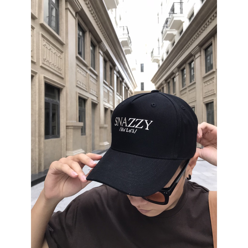 Mũ lưỡi trai nam chất kaki thêu chữ thời trang phong cách SNAZZY CAP