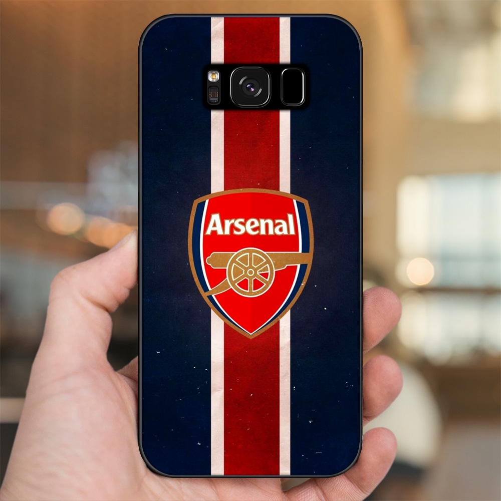 Ốp lưng Samsung S8, S8 Plus viền đen in hình Arsenal FC