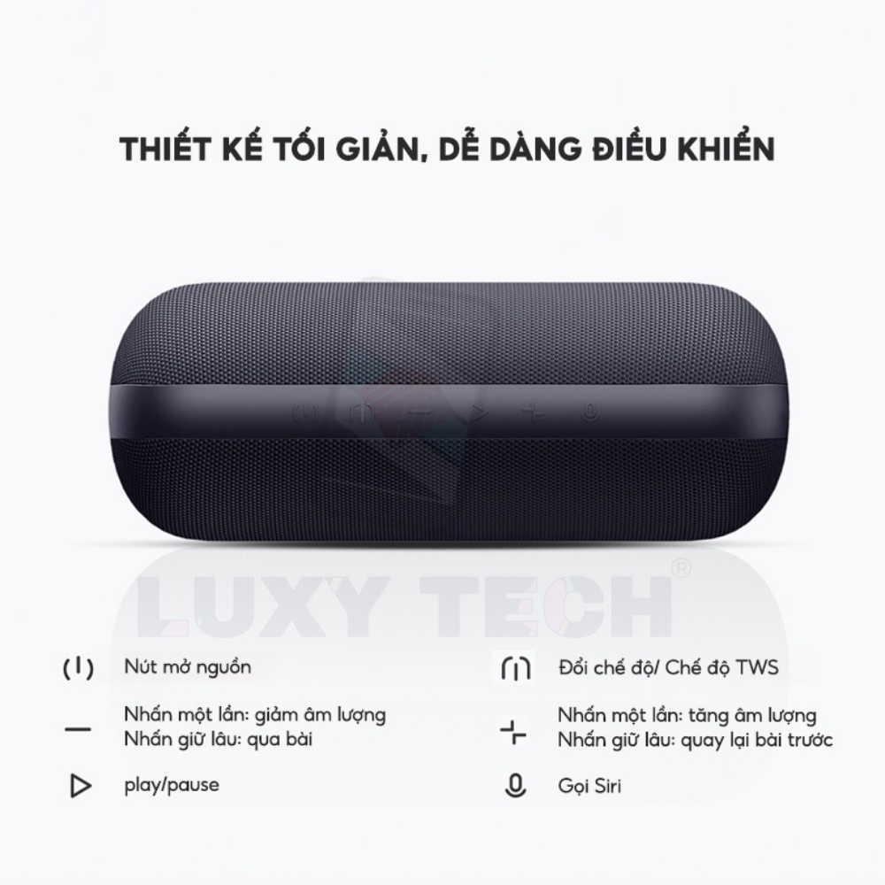 Loa Bluetooth HAVIT M69 Công Suất 2x8W, Màng Loa 48mm, Kháng IPX7, Nghe Đến 25H - Chính Hãng BH 12 Tháng
