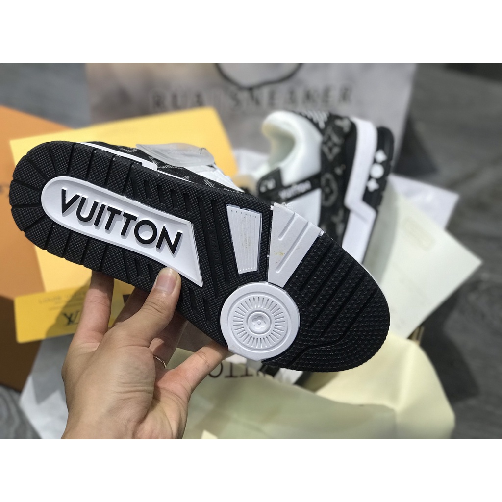 Siêu Phẩm Giày Thể Thảo Sneaker L.V Trai.ner  WHI.TE B.LACK SIêu Xinh Cao Cấp Ảnh Thật + freeship + Tặng Tất