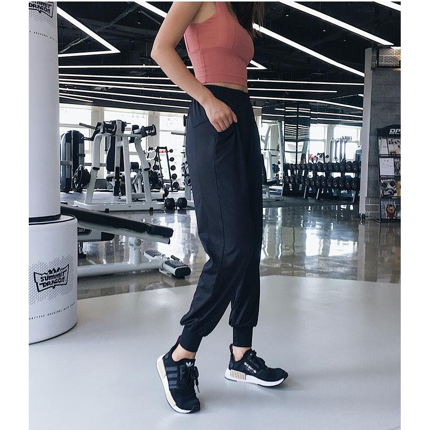 Quần Jogger Tập Gym Nữ Thun Co Giãn Thoáng Mát Thoải Mái Thể Thao Nữ  Đồ Tập Gym Yoga Zumba Giá Rẻ GYMSTORE 026