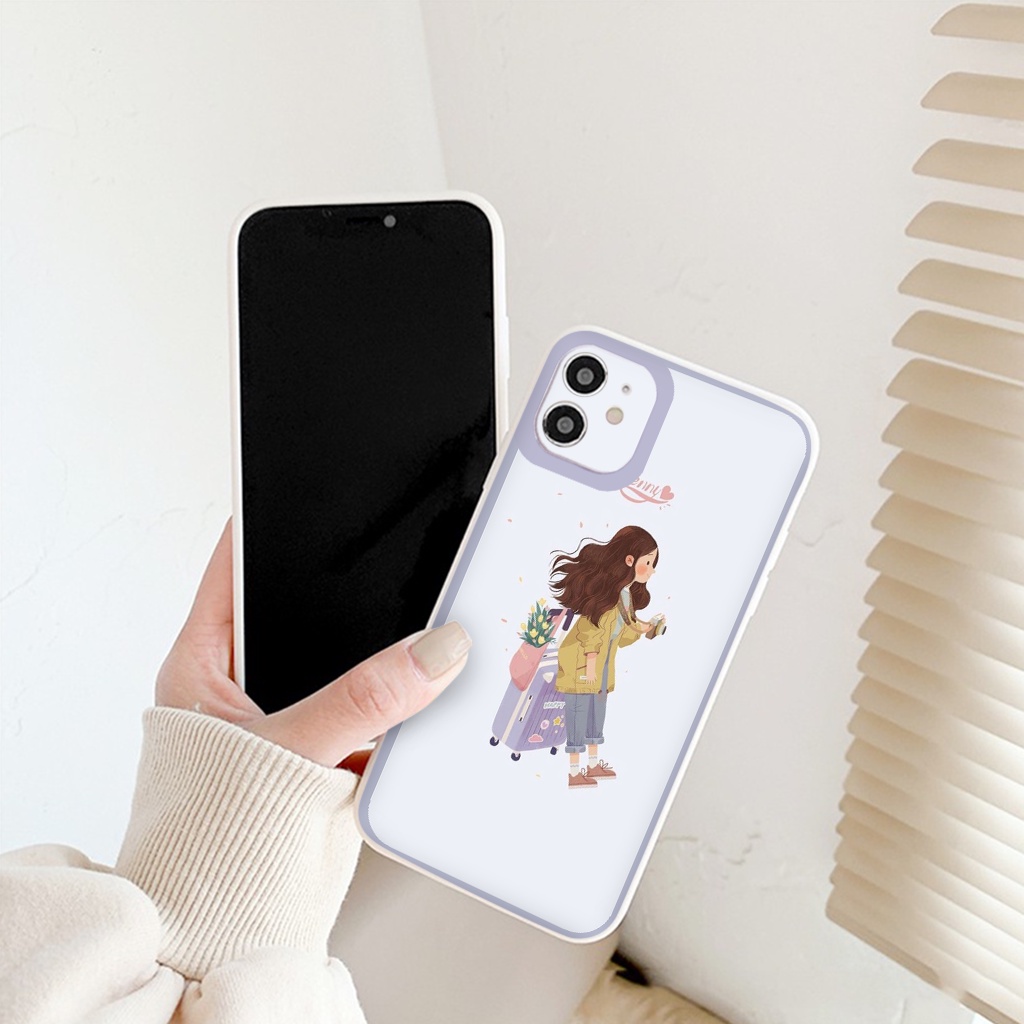 [ IPHONE ] Ốp Lưng Bảo Vệ CAMERA  CÔ GÁI DU LỊCH ốp iphone 12 pro /x/ 8plus/11 pro/11/12 pro max/13/promax tr1024