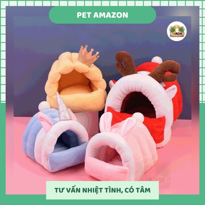 Nhà ngủ vải nhung giữ ấm cao cấp dành cho hamster sóc thỏ bọ