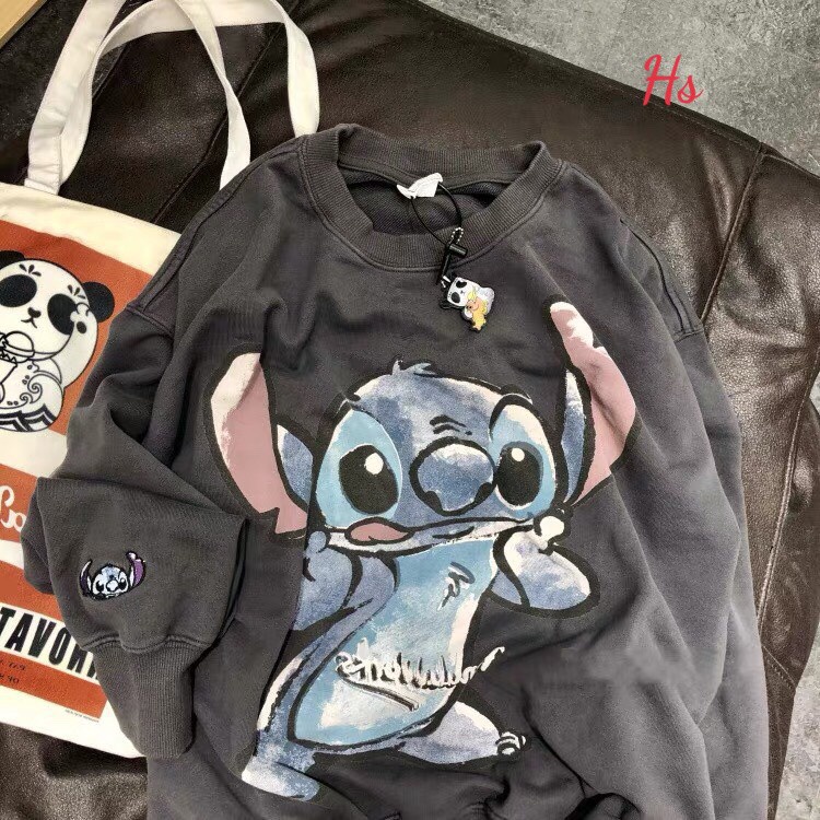 Áo Sweater dài tay in Stich - Áo nỉ nữ hot phong cách Hàn Quốc - MIUMIU CLOTHINGS | BigBuy360 - bigbuy360.vn