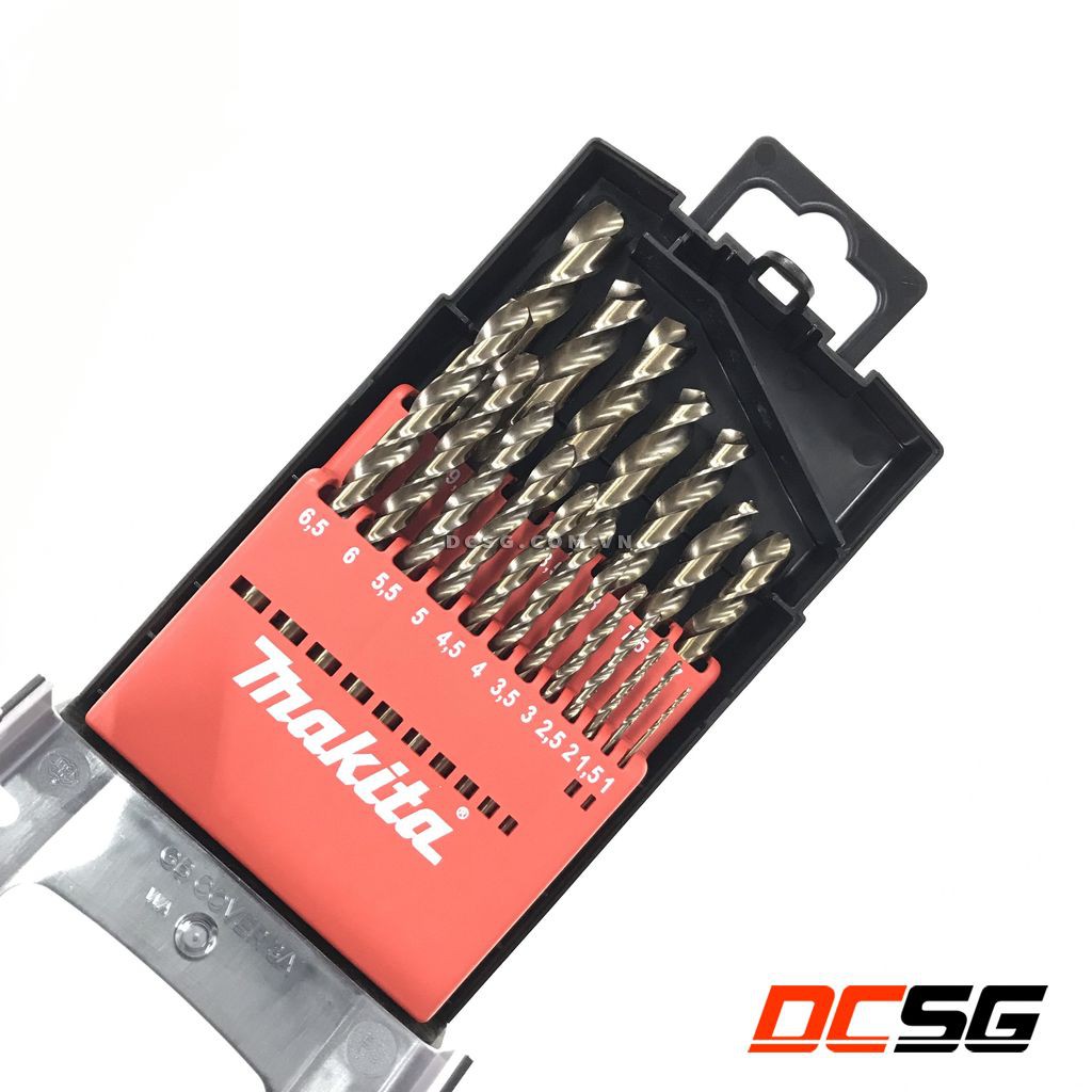 Bộ mũi khoan inox HSS-Co 1.0-10mm Makita D-50463 (19 mũi/bộ)