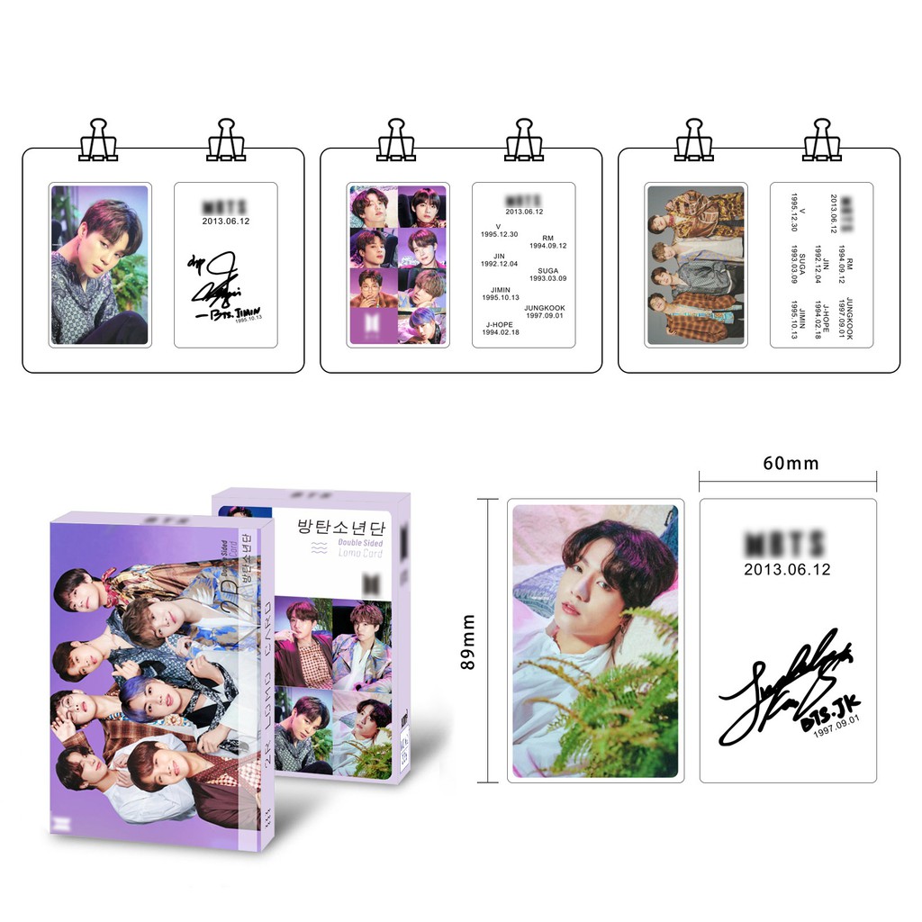 [MUA 1 TẶNG 1] Lomo card 30 ảnh BTS hộp bóng siêu nét 1080HD