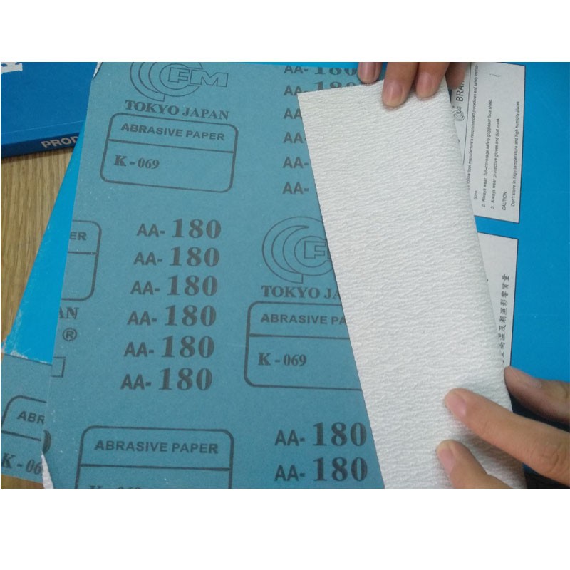 Giấy nhám Nhật Tokyo FM tờ A4 chuyên chà khô gỗ đã phun sơn Made in Japan