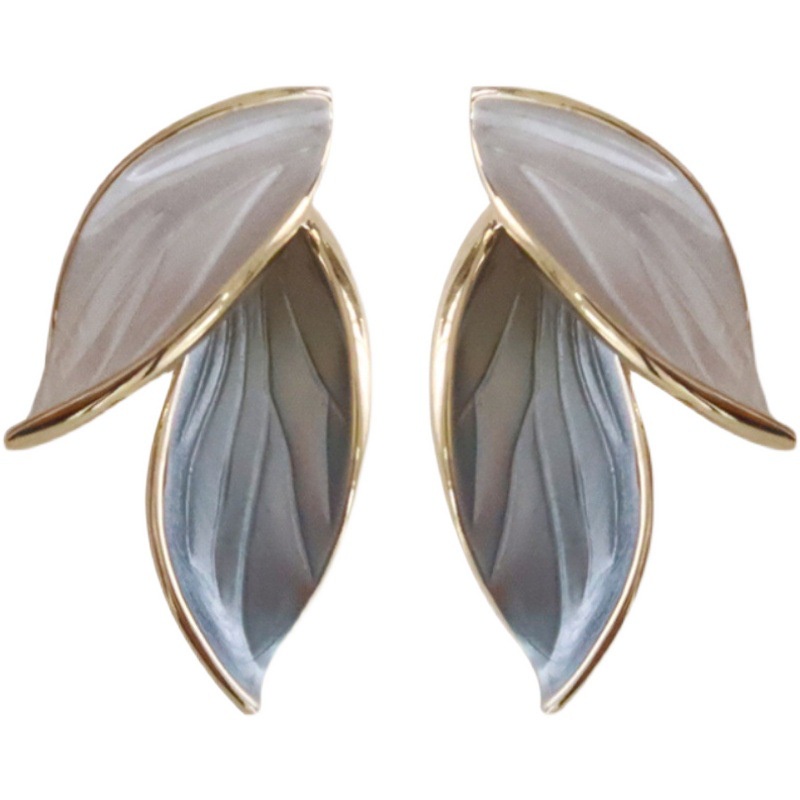 Khuyên tai nữ trang tạo hình lá cây độc đáo