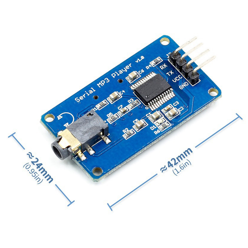 Mô Đun Điều Khiển Máy Nghe Nhạc Mp3 Mp3 Hỗ Trợ Micro Sd / Sdhc Cho Arduino / Avr / Arm / Pic 3.2-5.2v Dc