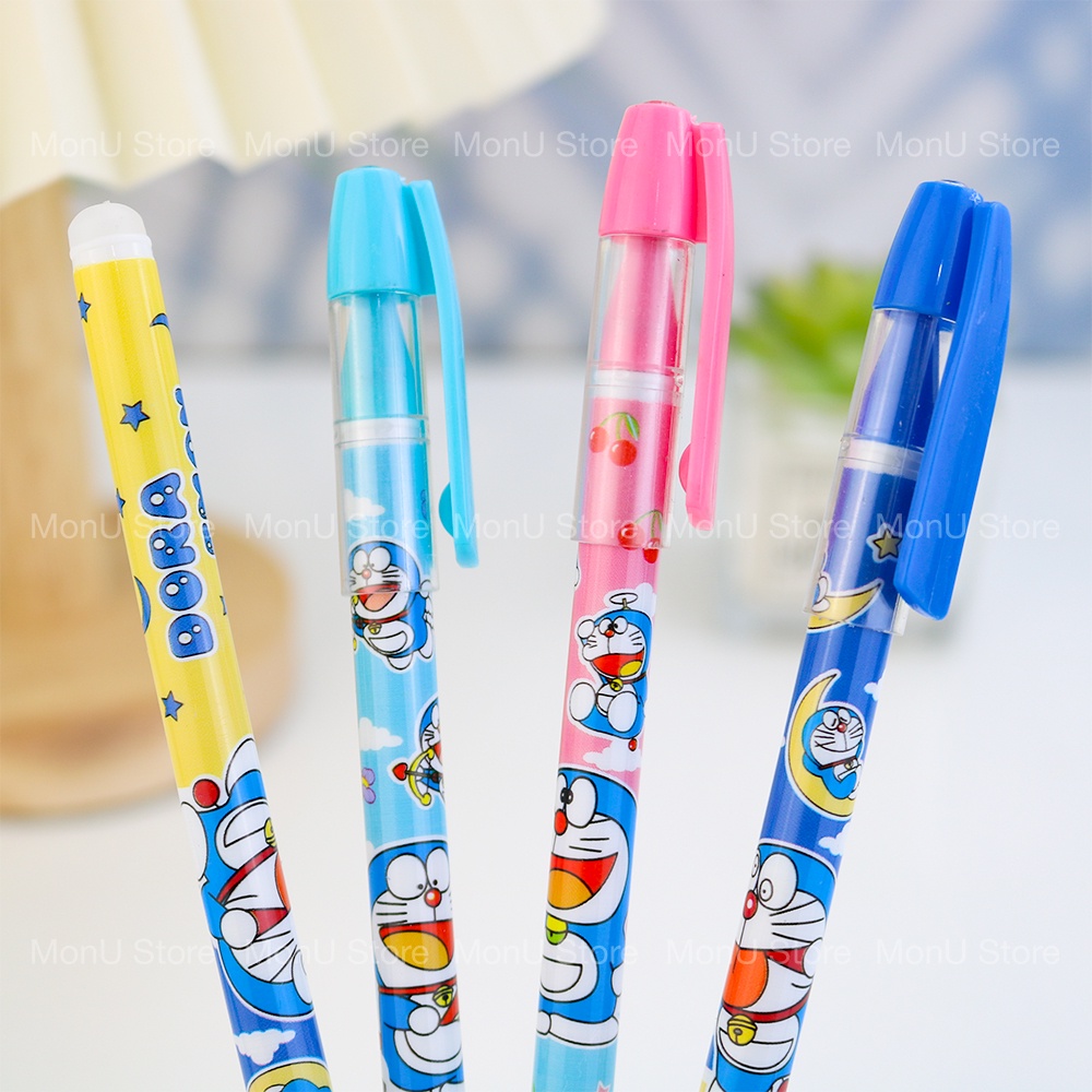 Bút bi nước, bút gel mực xanh có thể xóa được DORAEMON DOREMON dễ thương cute MON0340 TooYoo