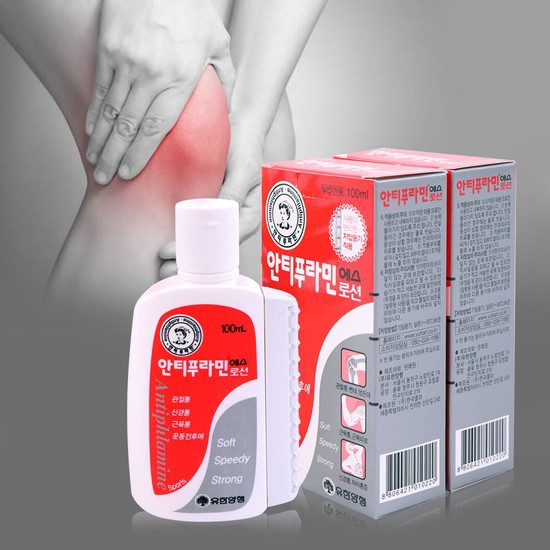 Dầu Nóng (Xoa Bóp) Hàn Quốc  ANTIPHLAMINE - Soft, speedy, strong 100ml ( Màu Đỏ ) Cam kết chính hãng