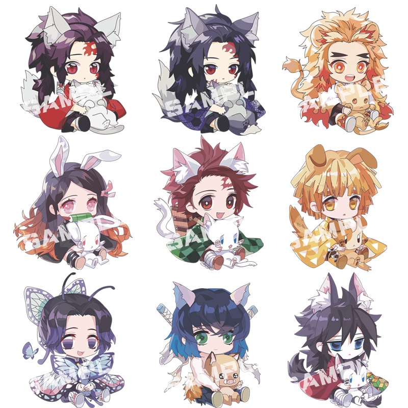 Demon slayer Keychain Bag Pandant Acrylic Keyring Two Side Anime Tanjirou Nezuko Key Chain souvenir Prop