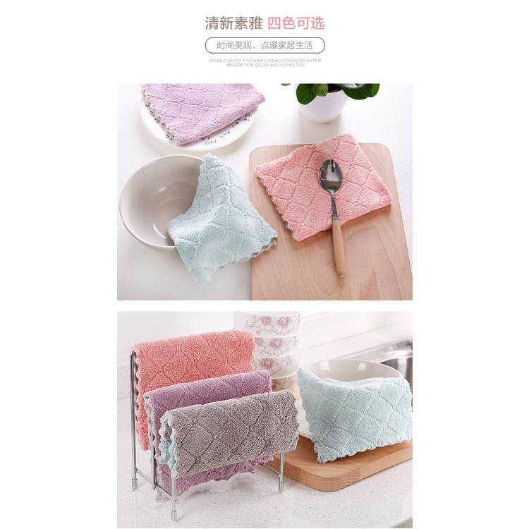 Khăn Lau Bếp Đa Năng ,Thấm Nước , Khăn Lau Bát Đĩa Chất Liệu Sợi Microfiber